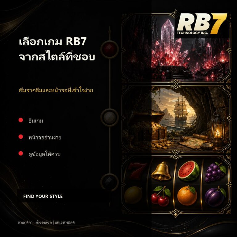 เลือกเกมสล็อต RB7 จากธีมและรูปแบบที่ชอบ | RB7 Gaming
