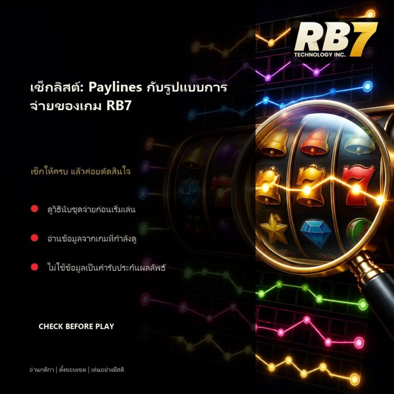 เช็กลิสต์: Paylines กับรูปแบบการจ่ายของเกม RB7 | RB7 Gaming