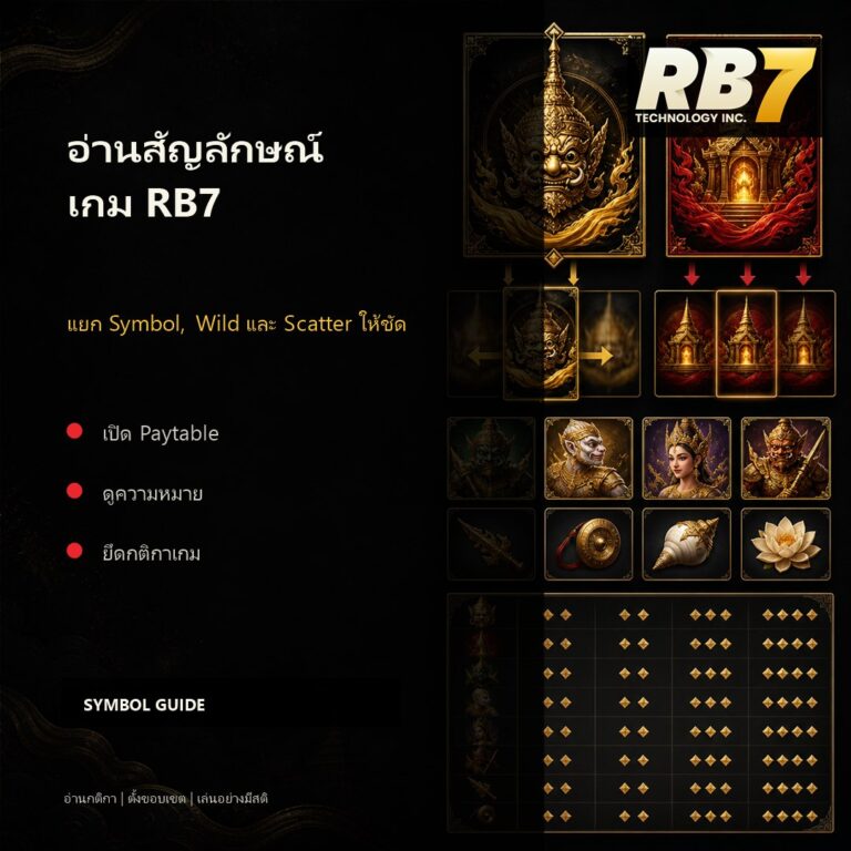 ทำความเข้าใจสัญลักษณ์ในเกมสล็อต RB7 | RB7 Gaming