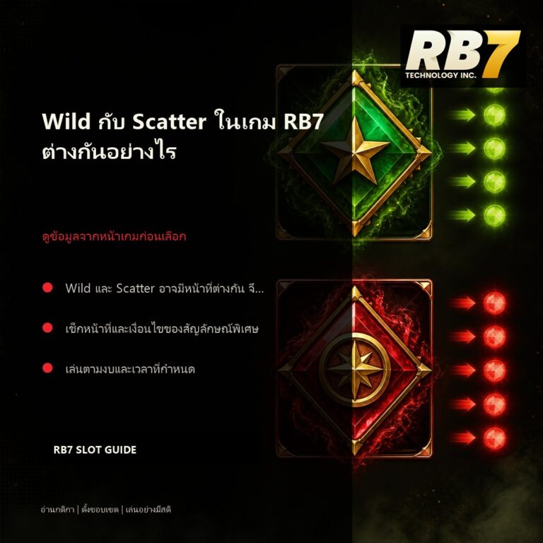 Wild กับ Scatter ในเกม RB7 ต่างกันอย่างไร | RB7 Gaming