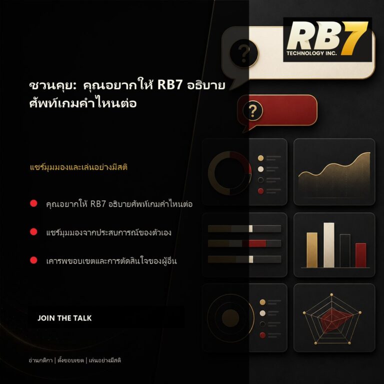 ชวนคุย: คุณอยากให้ RB7 อธิบายศัพท์เกมคำไหนต่อ | RB7 Gaming