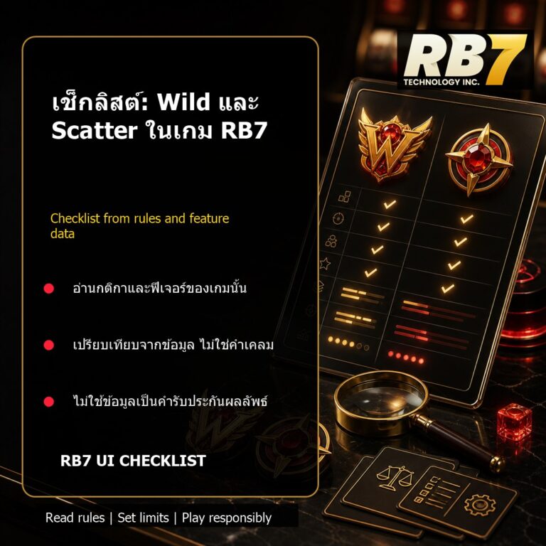 เช็กลิสต์: Wild และ Scatter ในเกม RB7 | RB7 Gaming