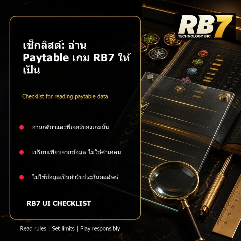 เช็กลิสต์: อ่าน Paytable เกม RB7 ให้เป็น | RB7 Gaming