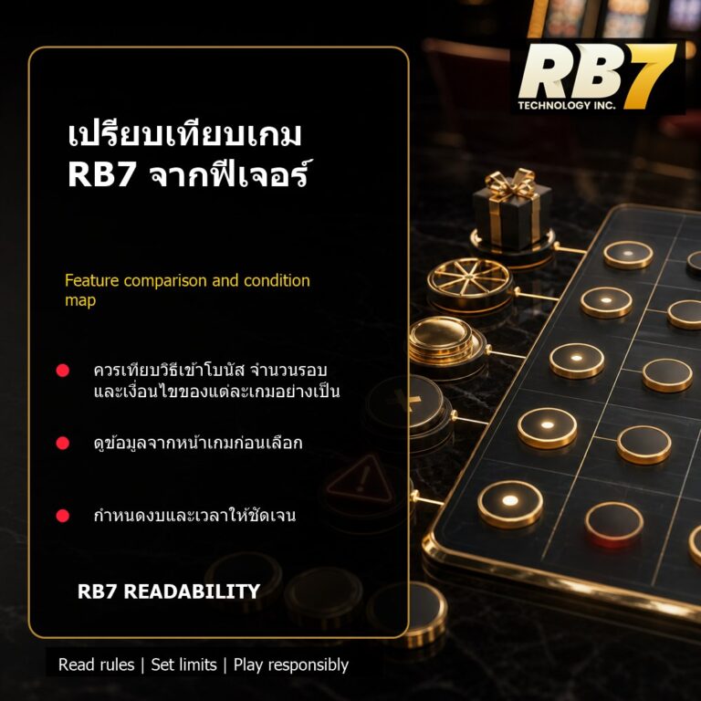 เปรียบเทียบเกม RB7 จากฟีเจอร์ | RB7 Gaming