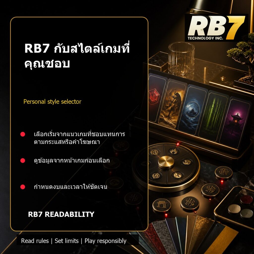 RB7 กับสไตล์เกมที่คุณชอบ | RB7 Gaming