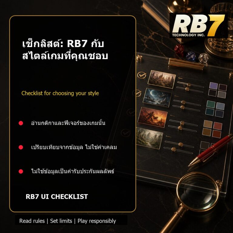 เช็กลิสต์: RB7 กับสไตล์เกมที่คุณชอบ | RB7 Gaming