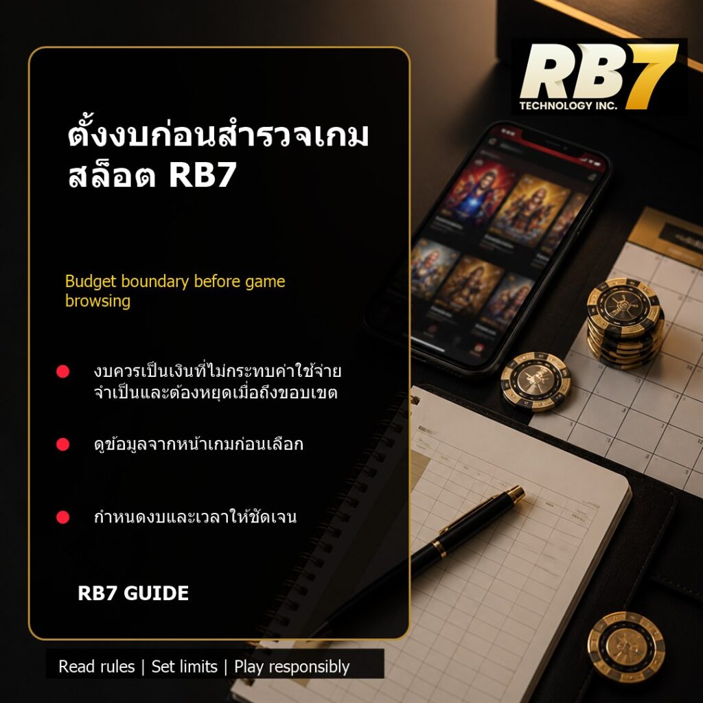 ตั้งงบก่อนสำรวจเกมสล็อต RB7 | RB7 Gaming