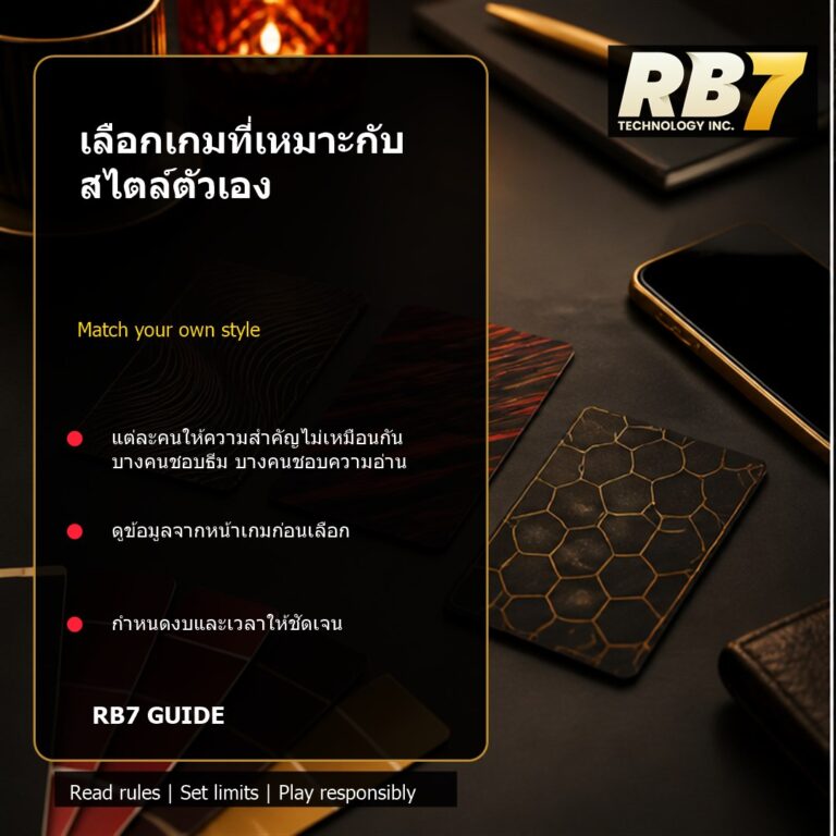 เลือกเกมที่เหมาะกับสไตล์ตัวเอง | RB7 Gaming