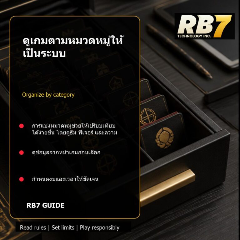 ดูเกมตามหมวดหมู่ให้เป็นระบบ | RB7 Gaming