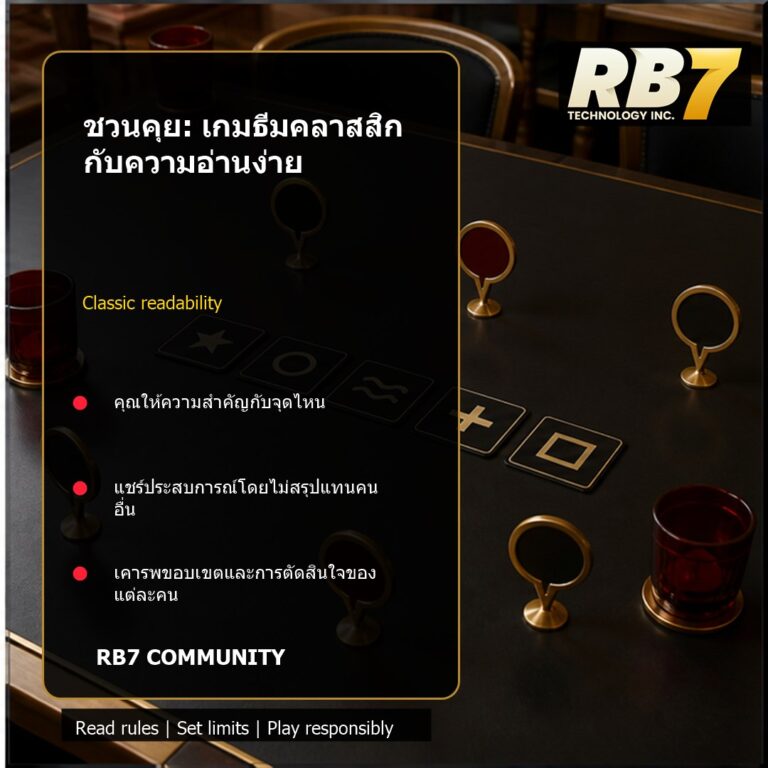 ชวนคุย: เกมธีมคลาสสิกกับความอ่านง่าย | RB7 Gaming